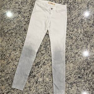 Hollister Women’s Size 0 W24 White & Silver Ombré Skinny Jeans